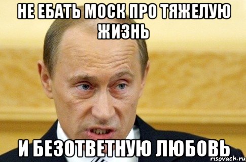 не ебать моск про тяжелую жизнь и безответную любовь, Мем путин