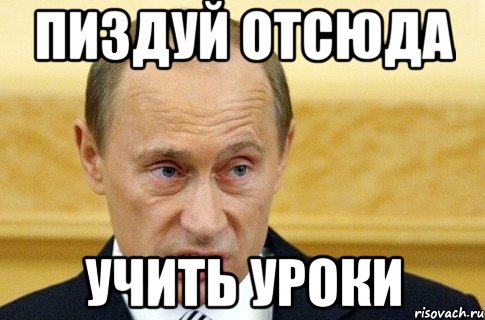 пиздуй отсюда учить уроки, Мем путин