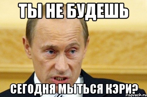 ты не будешь сегодня мыться кэри?, Мем путин