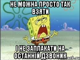 не можна просто так взяти і не заплакати на останній дзвоник, Мем Спанч Боб плачет