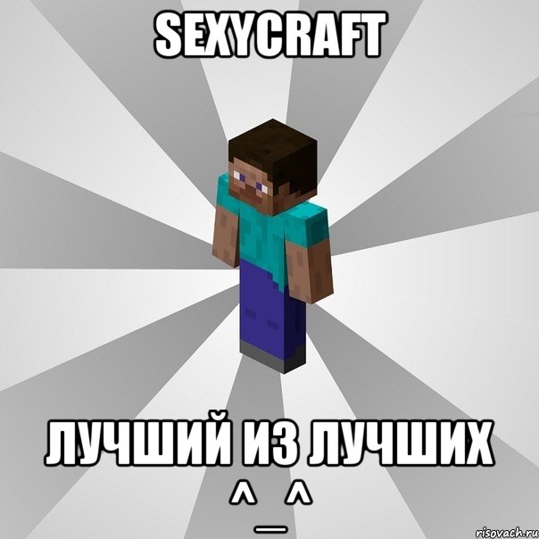 sexycraft лучший из лучших ^_^, Мем Типичный игрок Minecraft