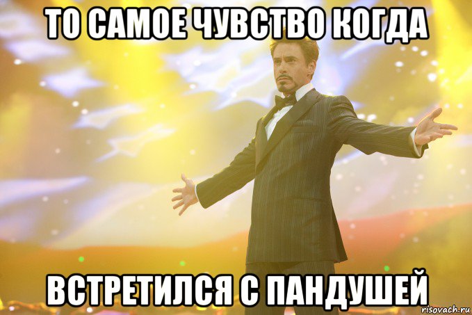 то самое чувство когда встретился с пандушей, Мем Тони Старк (Роберт Дауни младший)