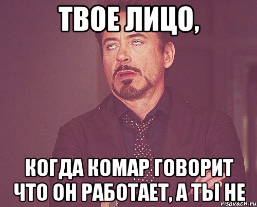 твое лицо, когда комар говорит что он работает, а ты не, Мем твое выражение лица