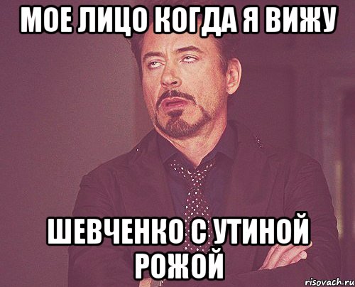 мое лицо когда я вижу шевченко с утиной рожой, Мем твое выражение лица