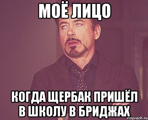 моё лицо когда щербак пришёл в школу в бриджах, Мем твое выражение лица