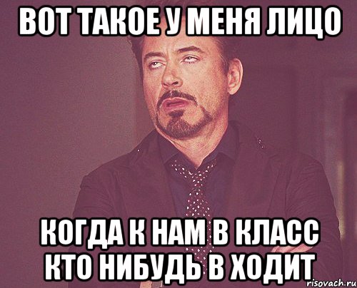 вот такое у меня лицо когда к нам в класс кто нибудь в ходит, Мем твое выражение лица