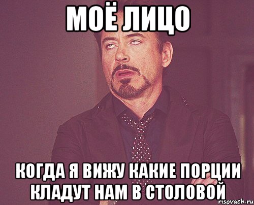 моё лицо когда я вижу какие порции кладут нам в столовой, Мем твое выражение лица