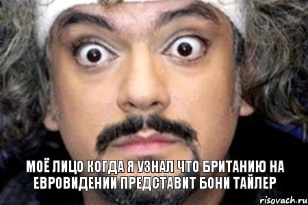 моё лицо когда я узнал что британию на евровидении представит бони тайлер, Мем Удивленный Киркоров