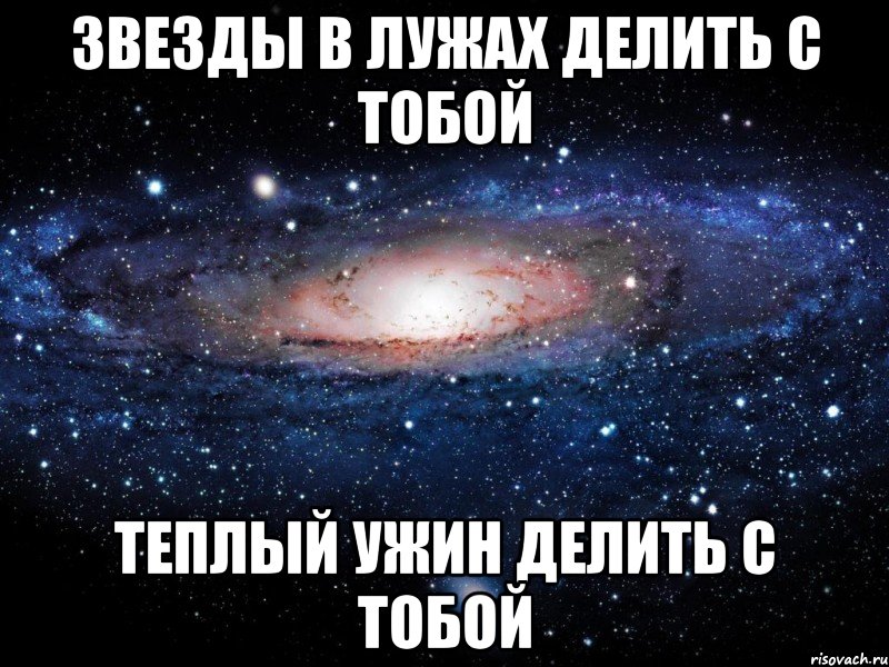 звезды в лужах делить с тобой теплый ужин делить с тобой, Мем Вселенная