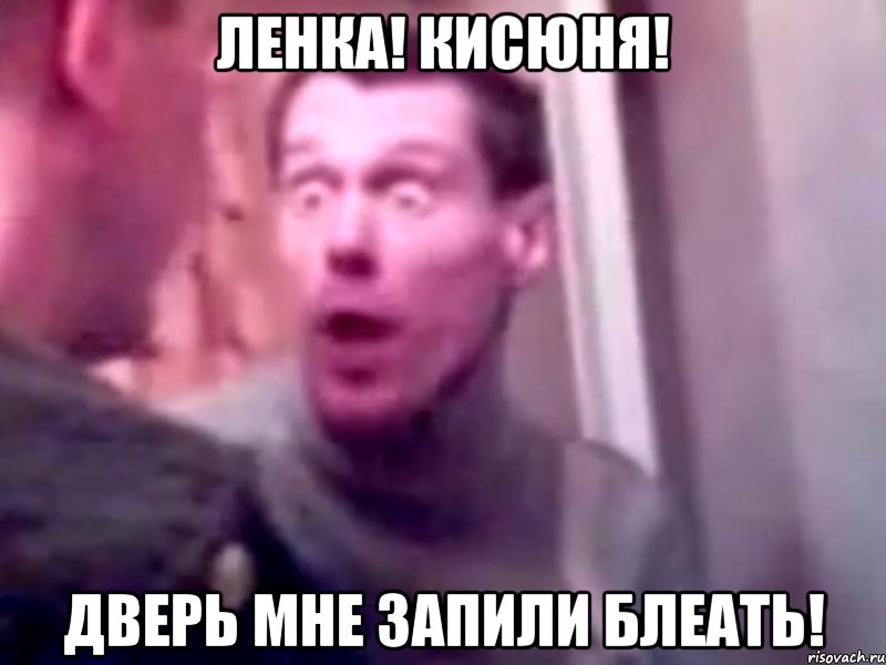 ленка! кисюня! дверь мне запили блеать!, Мем Запили