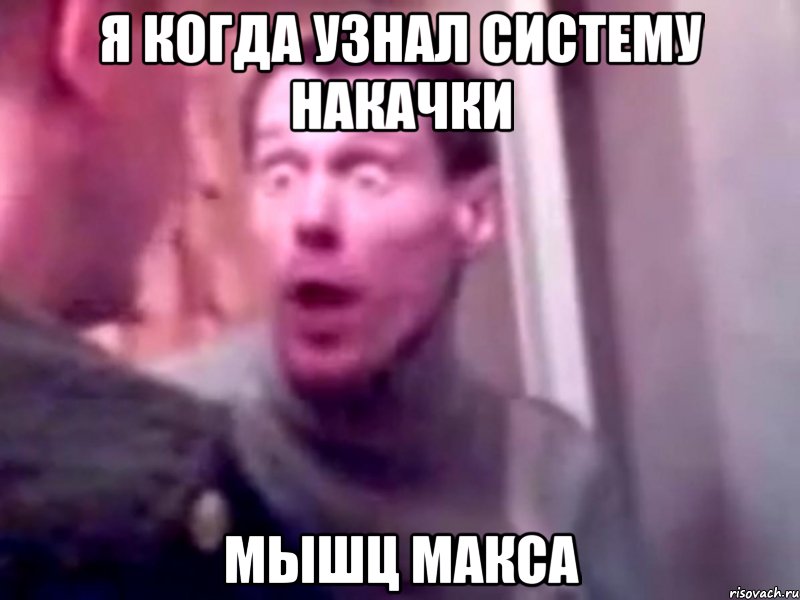 я когда узнал систему накачки мышц макса