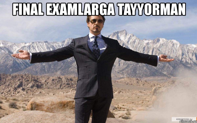 final examlarga tayyorman , Мем железный человек