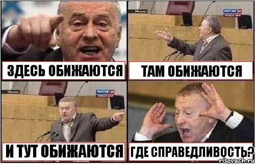 ЗДЕСЬ ОБИЖАЮТСЯ ТАМ ОБИЖАЮТСЯ И ТУТ ОБИЖАЮТСЯ ГДЕ СПРАВЕДЛИВОСТЬ?, Комикс жиреновский