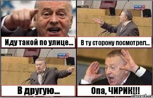 Иду такой по улице... В ту сторону посмотрел... В другую... Опа, ЧИРИК!!!, Комикс жиреновский