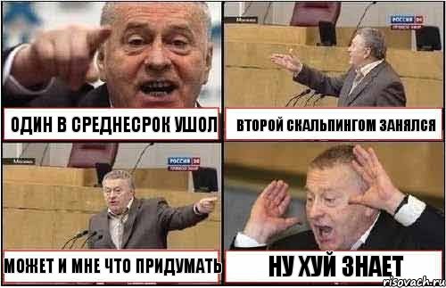 ОДИН В СРЕДНЕСРОК УШОЛ ВТОРОЙ СКАЛЬПИНГОМ ЗАНЯЛСЯ МОЖЕТ И МНЕ ЧТО ПРИДУМАТЬ НУ ХУЙ ЗНАЕТ, Комикс жиреновский