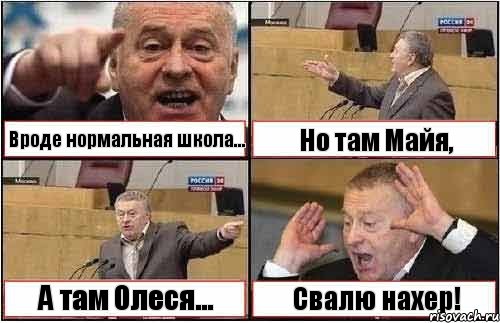 Вроде нормальная школа... Но там Майя, А там Олеся... Свалю нахер!, Комикс жиреновский