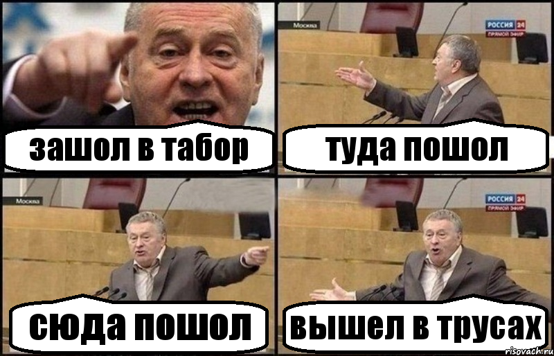 зашол в табор туда пошол сюда пошол вышел в трусах, Комикс Жириновский