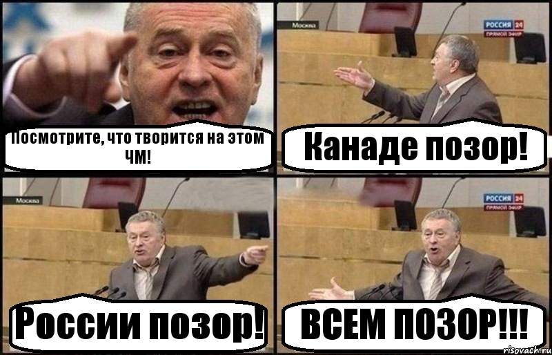 Посмотрите, что творится на этом ЧМ! Канаде позор! России позор! ВСЕМ ПОЗОР!!!, Комикс Жириновский