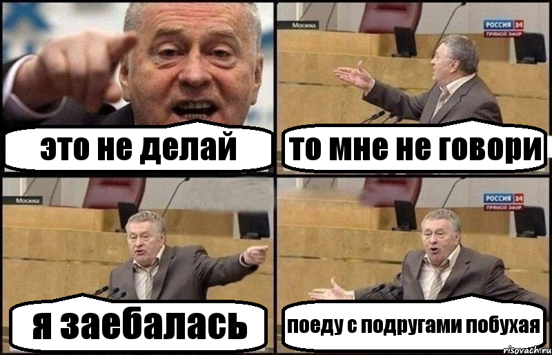 это не делай то мне не говори я заебалась поеду с подругами побухая, Комикс Жириновский