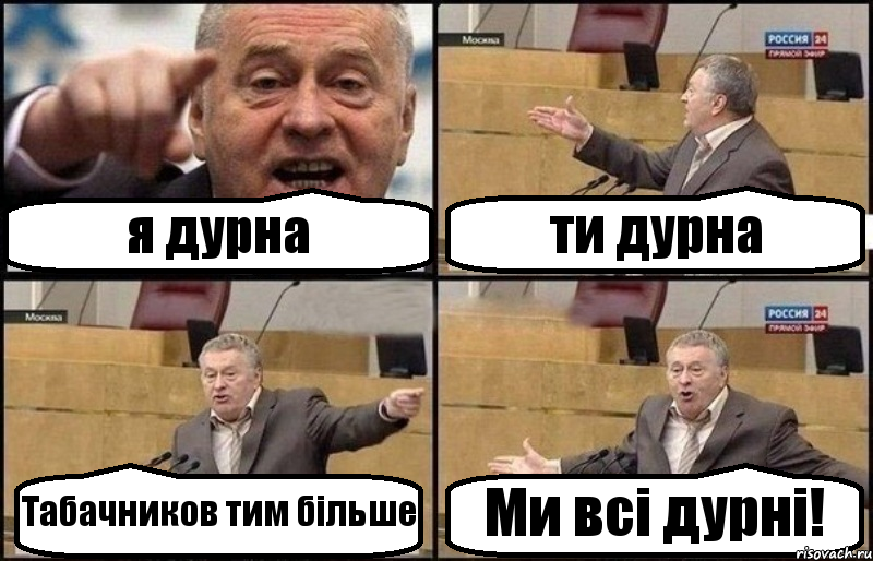 я дурна ти дурна Табачников тим більше Ми всі дурні!, Комикс Жириновский