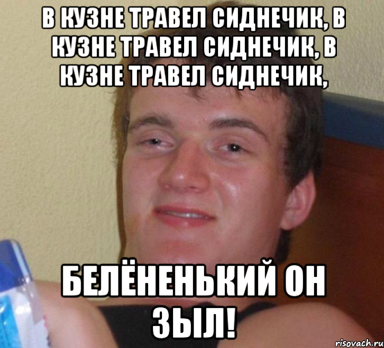 в кузне травел сиднечик, в кузне травел сиднечик, в кузне травел сиднечик, белёненький он зыл!, Мем 10 guy (Stoner Stanley really high guy укуренный парень)