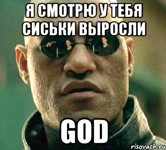 я смотрю у тебя сиськи выросли god, Мем  а что если я скажу тебе