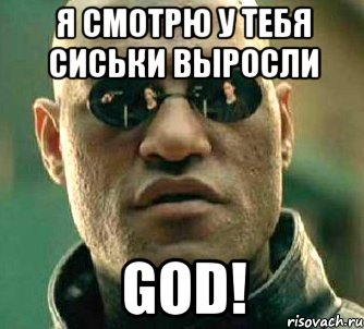 я смотрю у тебя сиськи выросли god!, Мем  а что если я скажу тебе