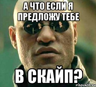 а что если я предложу тебе в скайп?, Мем  а что если я скажу тебе