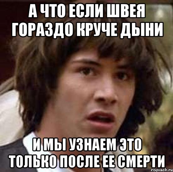 а что если швея гораздо круче дыни и мы узнаем это только после ее смерти, Мем А что если (Киану Ривз)