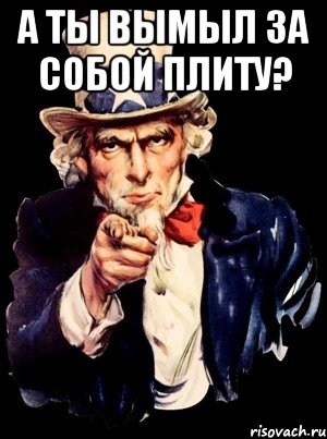 а ты вымыл за собой плиту? , Мем а ты