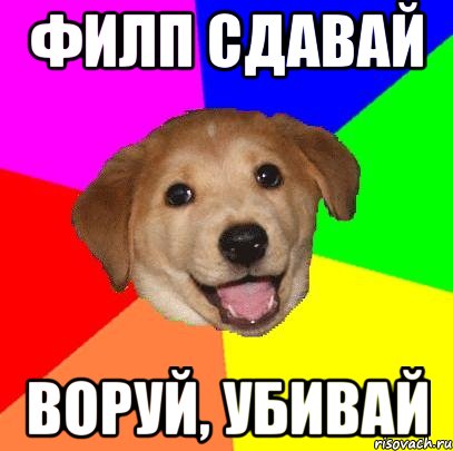 филп сдавай воруй, убивай, Мем Advice Dog