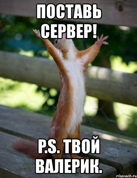 поставь сервер! p.s. твой валерик.