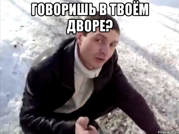 говоришь в твоём дворе? 