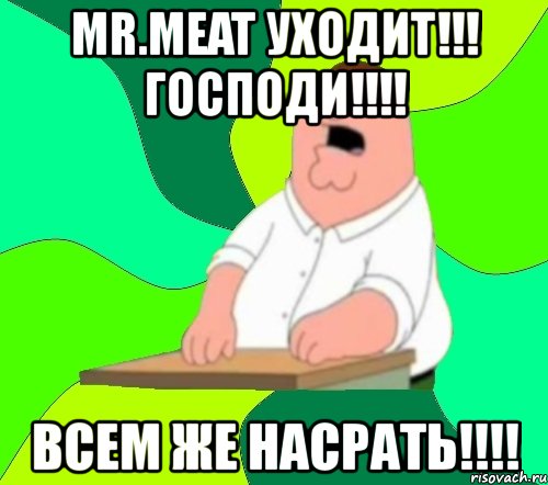 mr.meat уходит!!! господи!!! всем же насрать!!!