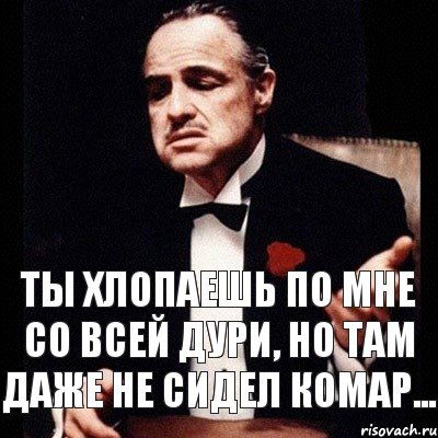 Ты хлопаешь по мне со всей дури, но там даже не сидел комар..., Комикс Дон Вито Корлеоне 1