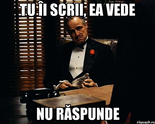 tu îi scrii, ea vede nu răspunde, Мем Дон Вито Корлеоне