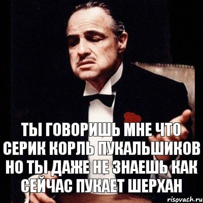 ты говоришь мне что Серик корль пукальшиков но ты даже не знаешь как сейчас пукает шерхан, Комикс Дон Вито Корлеоне 1