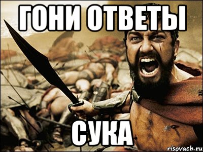 гони ответы сука, Мем Это Спарта