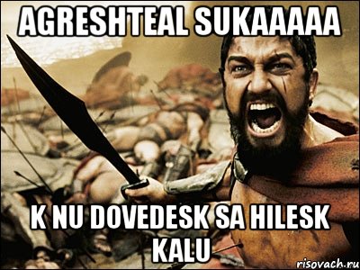 agreshteal sukaaaaa k nu dovedesk sa hilesk kalu, Мем Это Спарта