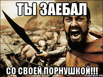 ты заебал со своей порнушкой!!!, Мем Это Спарта