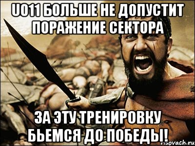 u011 больше не допустит поражение сектора за эту тренировку бьемся до победы!, Мем Это Спарта