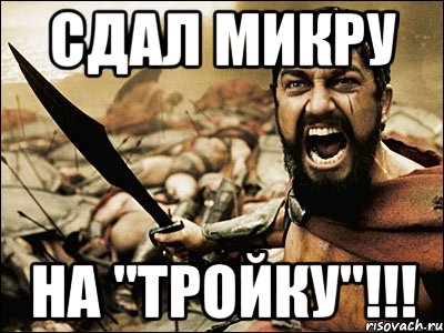 сдал микру на "тройку"!!!, Мем Это Спарта