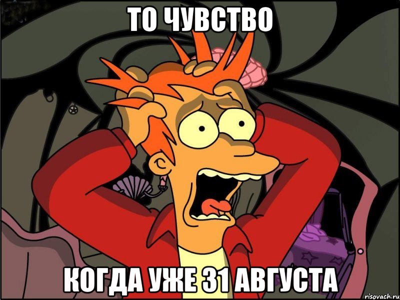 то чувство когда уже 31 августа, Мем Фрай в панике