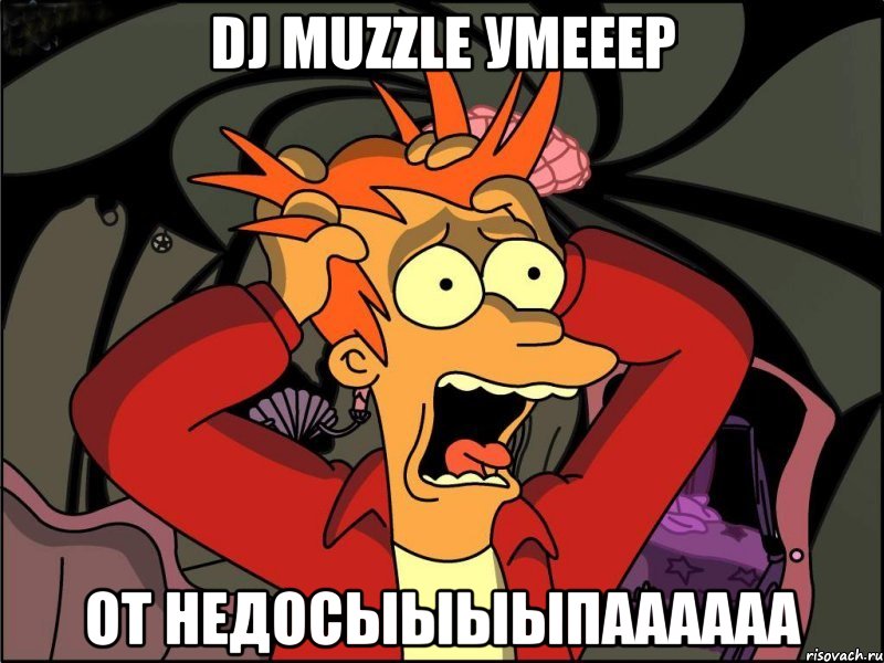 dj muzzle умееер от недосыыыыпаааааа, Мем Фрай в панике