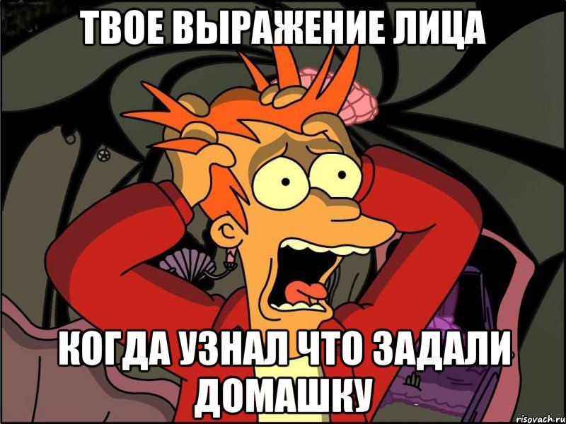 твое выражение лица когда узнал что задали домашку, Мем Фрай в панике