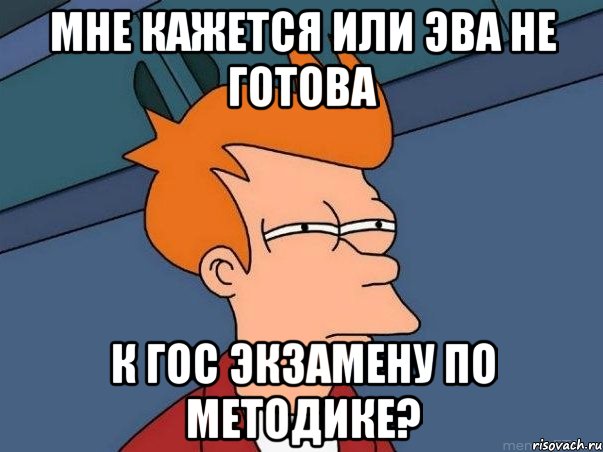 мне кажется или эва не готова к гос экзамену по методике?, Мем  Фрай (мне кажется или)