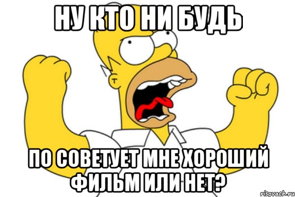 ну кто ни будь по советует мне хороший фильм или нет?, Мем Разъяренный Гомер