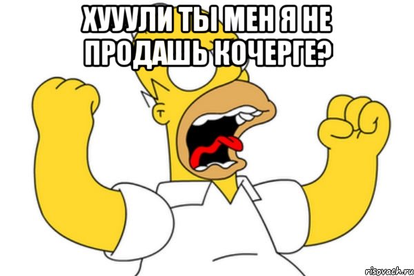 хууули ты мен я не продашь кочерге? , Мем Разъяренный Гомер