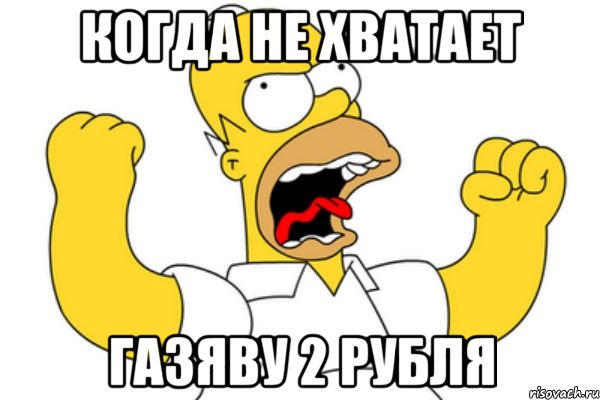 когда не хватает газяву 2 рубля, Мем Разъяренный Гомер