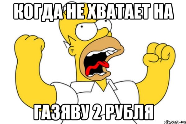 когда не хватает на газяву 2 рубля, Мем Разъяренный Гомер